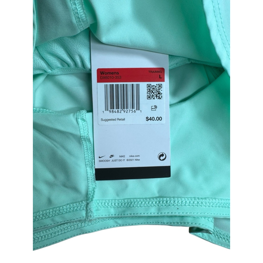Women's Nike Athletic Shorts L Light Blue/green e61 - Picture 4 of 4